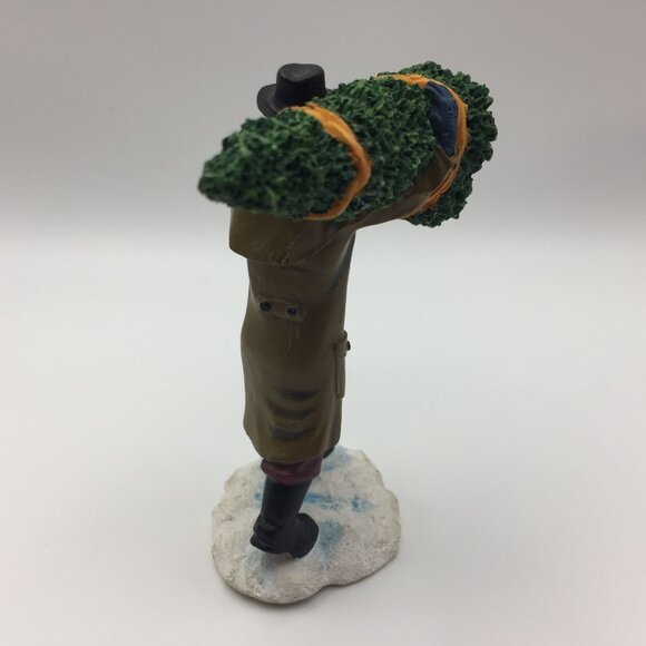 Set of 4 Christmas Village People Figures Santa Mrs. Claus Skaters Man Elf Tree - Picture 9 of 10